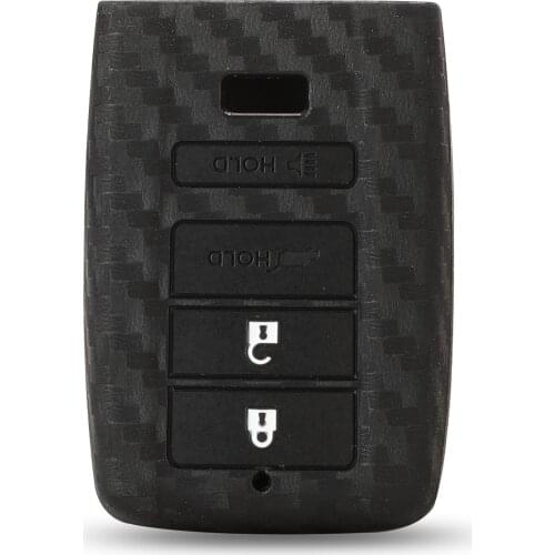 Kutery 10PCS/LOT Smart Remote Carbon Fiber Silicone Car Key Case Cover Remote Carton For Honda Mugen Acura 4 Buttons