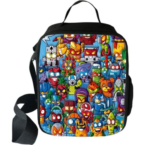 Super Zings Cooler Lunch Bag Cartoon Girls Portable Thermal Food Picnic Bags for School Kids Boys Lunch Box Tote