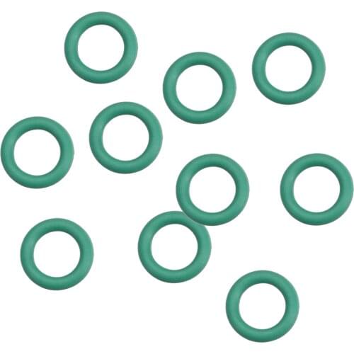Uxcell 10Pcs Fluorine Rubber O Rings, 6.5mm OD, 3.5mm ID 1.5mm Width, Seal Gasket Green Prevent leaks in plumbing hydraulic