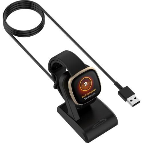 Phone Holder Vertical Watch Charger Fast Charging Cradle Dock with Chip Protection for Fitbit Versa 3 for Fitbit Sence Watch