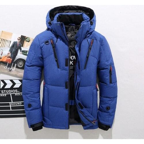 High Quality Winter Men Down Jackets Thick Warm Winter Jacket Hooded Duck Down Coat Men Casual Down Parkas With Many Pockets