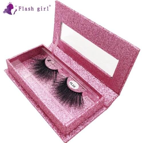 High Quality Reusable Eyelashes FL10 Mink Eyelash Extensions Natural Thick Full Strip Lashes With Packaging Box Eye Beauty