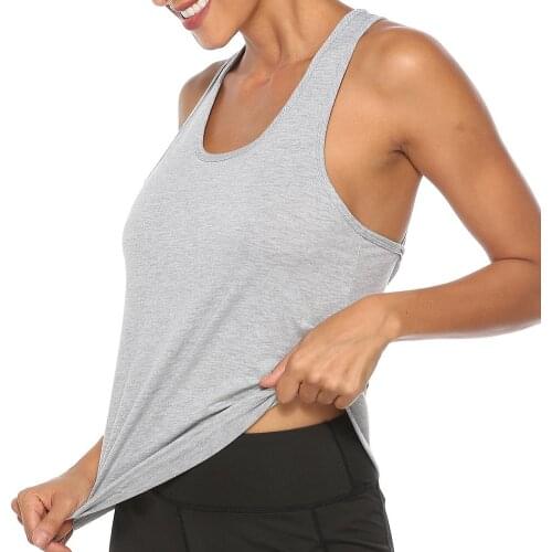 Women Loose Open Racerback U Neck Activewear Yoga Workout Fitness Vest Tank Top