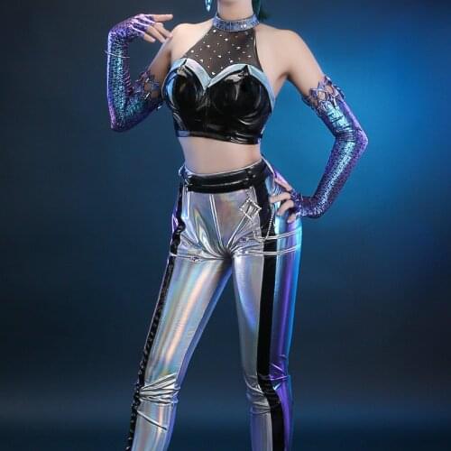 Anime LOL KDA Kaisa ALL OUT Girl Group Outfit Uniform Team Dress Women Cosplay Costume Women Halloween Free Shipping 2021 New