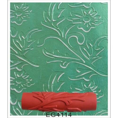 10 inch blue rubber roller wall decoration painting roller 10" DIY decorative wall paint roller without hand grip EG4114