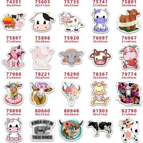 10pcs/Lot Cartoon Printed Flatback for Hair Bows LLAMA Planar Resin Cabochon Crafts DIY Phone Decoration PR74351