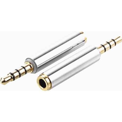 10pcs/lot Universal 3.5mm Male to Female OMTP to CTIA Conversion 3.5mm Audio Adapter for Earphone