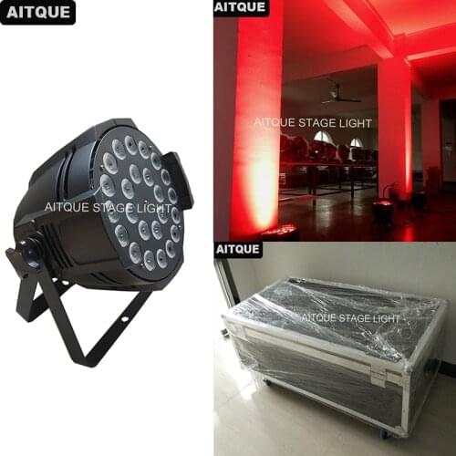 12pcs/CASE)led par rgbw disco light 24x10w par 64 led stage light wash spot parlight flight case