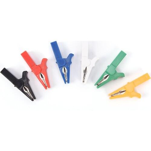 2pcs 55mm Alligator Clips Crocodile Clips Cable Lamp for banana plug connector