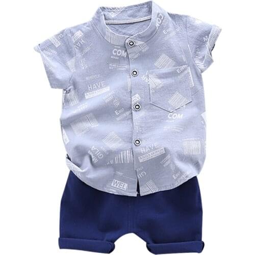 2PCS Toddler Baby Boys Girls Clothes Sets For Summer T Shirt +Shorts Pants Boys Clothing Outfits Suit For 1 2 3 4 Years