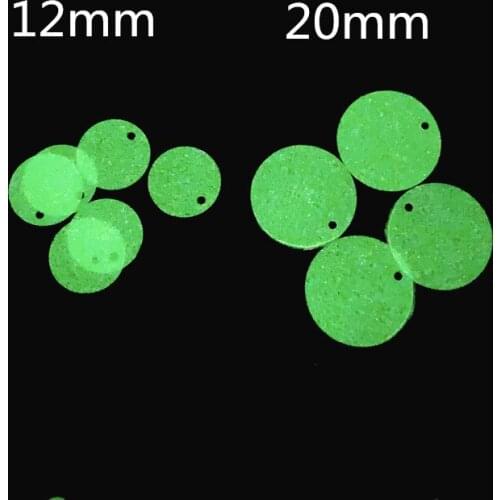 20g 12mm 20mm Luminous Glow Flat Round Loose Sequins Paillette Sewing,Wedding Craft,Women DIY Garment Accessory Wholesale