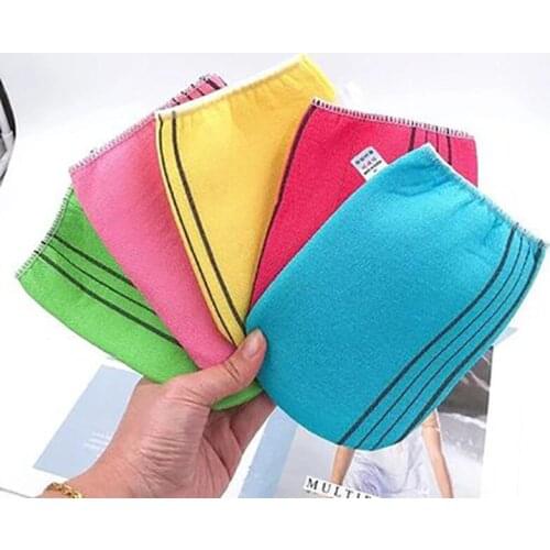 4pcs Double-Sided Towel Korean Exfoliating Bath Washcloth Shower Spa Exfoliator Two-Sided Bath Glove Body Cleaning Tool