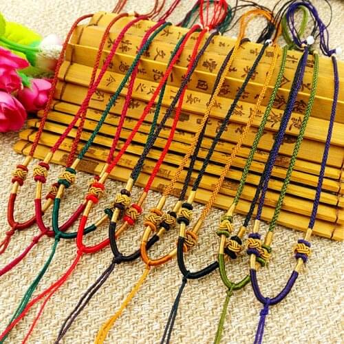 5pcs Hand Knited Necklace Silk Thread Knot Cord For Pendant- fine Ananas