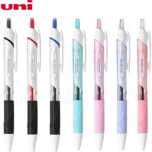 7Pcs Japanese Uni Jetstream Sxn-155 Push Type Ball Point Pen 0.5mm Quick Dry Smooth Low Friction Student Stationery
