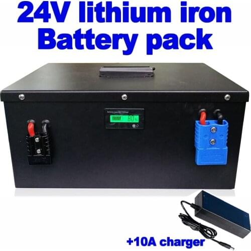 Newest 24v 25.6v 100Ah 120Ah LiFePO4 deep cycle 100A BMS Battery Pack for 2400w 2500w Motor Boat RV Solar wind Energy AGV yacht