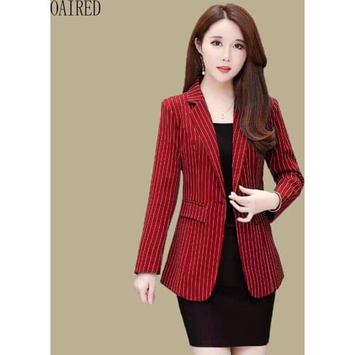 Blazer Women Clothing New 2021 Blazers Women Suits Short Slim Spring And Autumn Coat Suit Female Outerwear Black Red OAIRED
