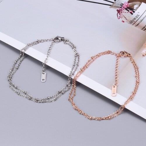Stainless Steel Bracelet for Women Thin Beads Chain Bracelet Hand Chain Hand Accessories Jewelry Best Gift