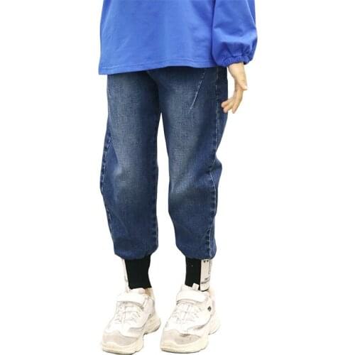 Girls' Jeans Spring and Autumn 2019 New Fashion Childrens Jeans Korean Fashion Girls' Shoe Pants boys and girls trousers jeans