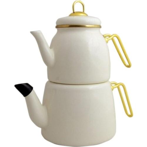 ELITE CLASS CREAM ENAMEL TEAPOT kitchen mother teapot tea coffee tea maker kettle