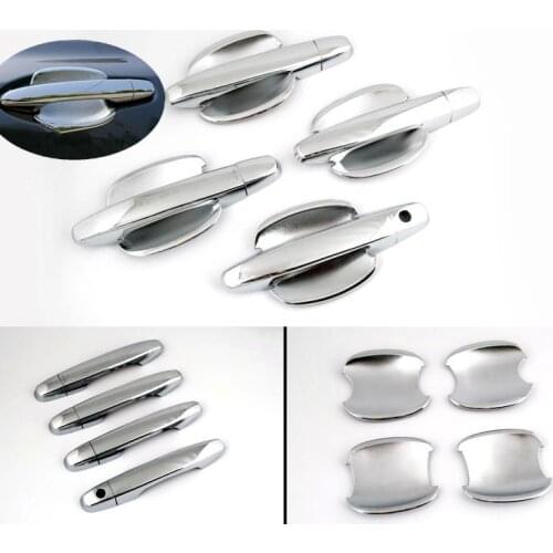 FUNDUOO For Honda Civic 2012 2013 2014 New Chrome Door Handle Cover + Cup Bowl trim Car Accessories