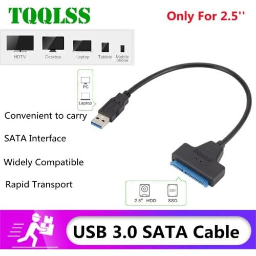 USB3.0 SATA cable SATA 3 to USB 3.0 computer cable adapter USB connector SATA adapter cable supports 2.5 inch SSD HDD hard disk