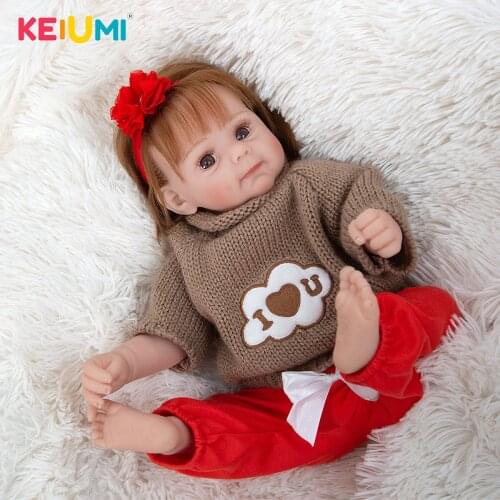 KEIUMI 20Inch Cute Reborn Baby Doll Collection Toy Lifelike Fast Delivery Dress Up For Lover Present Kid Easter Gift
