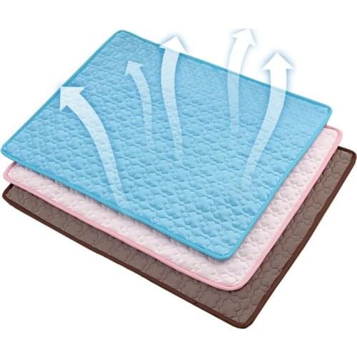 Summer Puppy Cool Silk Mats Sofa Pad Pets Ice Cold Sleep Cushion Relieving Summer-heat Cooling Cat Cool Pads Pet Supplies