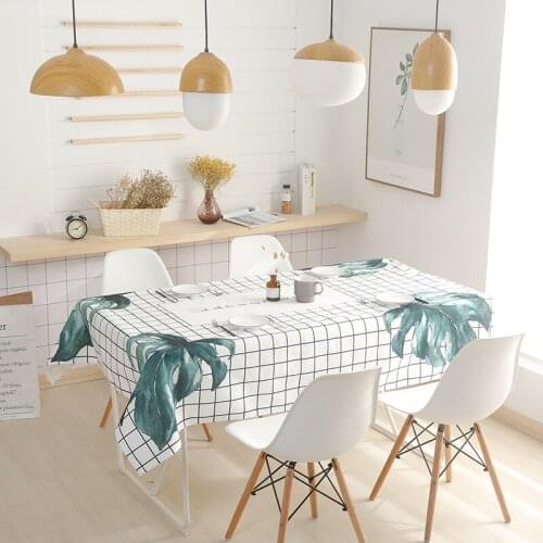 Linen Tablecloth kitchen table Multi Color Solid Decorative Waterproof Oilproof Thick Rectangular Table Cover Tea Table Cloth