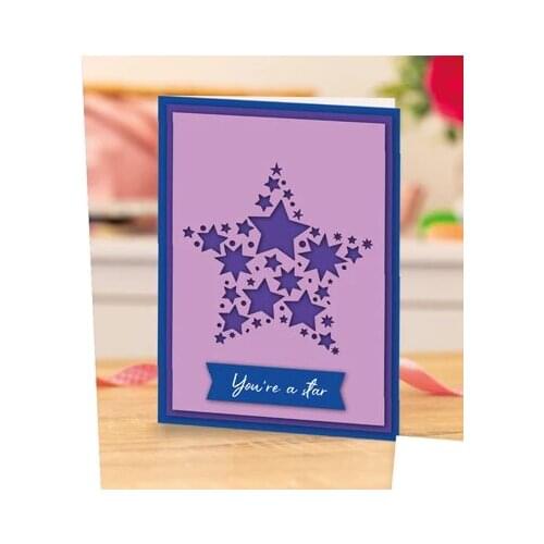 Mmao Crafts Metal Steel Cutting Dies Stars background Stencil For DIY Scrapbooking Paper/photo Cards Embossing Dies