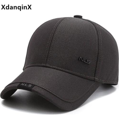 XdanqinX Adult Mens Cap Snapback Cap Washed Cotton Baseball Caps Male Bone Adjustable Size Casual Sports Cap Men Tongue Cap