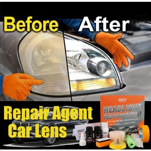 HGKJ Car Headlights Restoration Kit Car Polish Headlight Tool Restore Headlights Lens Repair Headlamp Scratch Remover