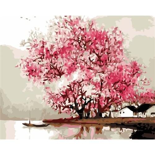 Misty Rain In Jiangnan Paint By Numbers Kits For Adult Diy Canvas Painting Beginner With Frame Picture Color By Numbers