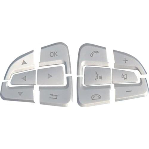 Car Steering Wheel Button Cover Trim Stickers for Mercedes Benz A B Class GLA GLE GLS CLA C177 2015-2019 Accessories