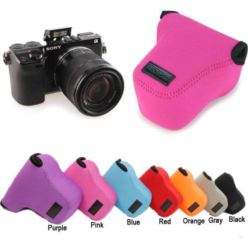Neoprene Soft Camera protect case bag cover for Sony NEX-7 NEX-6 F3 Alpha A6000 18-55mm, 1pcs 7 colors for choose