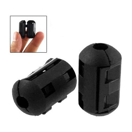 Wholesale UK 10 Pcs Movable Offset 5mm Inner Diameter Black Ferrite Core Ring