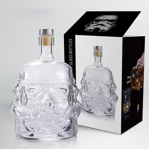 SHXING Whiskey Glass Set Storm Trooper Helmet Whiskey Decanter Whiskey Glass Cup Wine Glasses Accessories Creative Men Gift