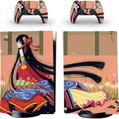 Kimono Girl Style PS5 Digital Edition Skin Sticker for Playstation 5 Console & 2 Controllers Decal Vinyl Protective Skins 1