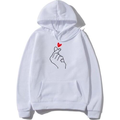 Harajuku Hoodies Sweatshirts Mens Women‘s Autumn Winter Oversize Love Finger Casual Hoodie Streetwear men hoody Hooded clothing