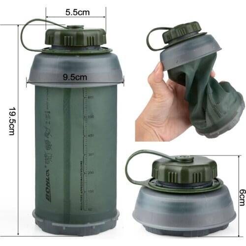 Food Grade TPU Outdoor 750ML Collapsible Soft Water Bottle Sports Water Bottle Portable Water Bottle