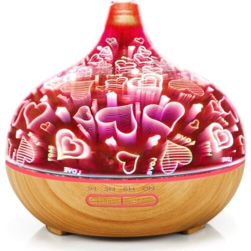 400ml Aroma Essential Oil Diffuser Ultrasonic Air Humidifier with Wood Grain electric LED Lights aroma diffuser for home