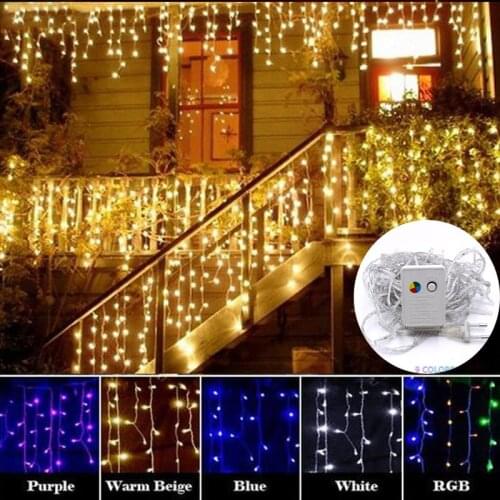 Curtain Icicle Led String Light Droop 0.4/0.5/0.6m Fairy Lights for Holiday Street Garland New Year Christmas Decorative Lights