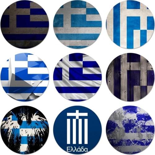 58mm Ancient Flag of Greece Badge Brooch Pin Accessories For Clothes Backpack Decoration gift