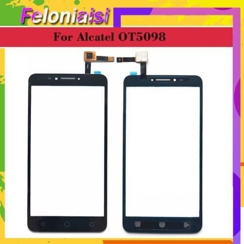 10pcs/lot For Alcatel One Touch Pixi 4 6.0 OT5098 5098 5098O Touch Screen Digitizer Sensor Outer Glass Lens Panel Replacement