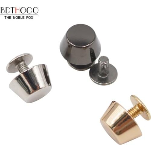 11mm DIY Rivets 20pcs Luggage Leather Metal Craft Solid Screw Nail Rivet Double curved Head Belt/strap Rivets Book screws