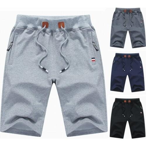 2018 Solid Mens Shorts 4XL Summer Mens Beach Shorts Cotton Casual Male Shorts homme Brand Clothing Size M-4XL