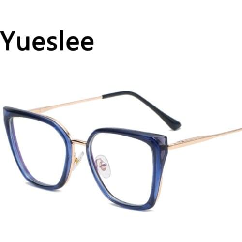 49767 Plastic Titanium Anti Blue Light Retro Square Glasses Frame Men Women Optical Fashion Computer Eyeglasses