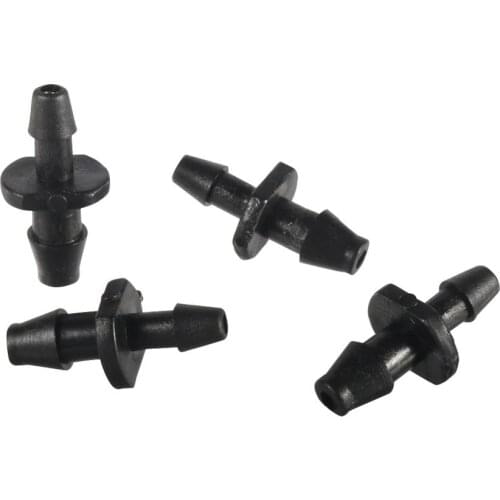 500Pcs Black 4/7mm to 3/5mm Hose Connection Interface Reduction Barbed Straight Connectors 1/4" 1/8" Pipe Irrigation Accessories