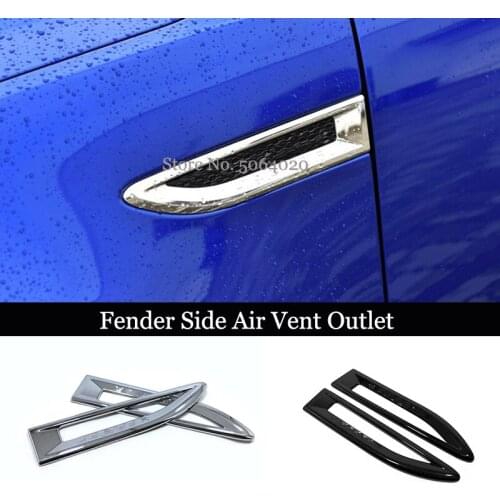 ABS Chrome For Jaguar E-PACE 2018 2019 2020 accessories Car Fender Side Air Vent Outlet Cover Trim Sticker Car Styling 2pcs