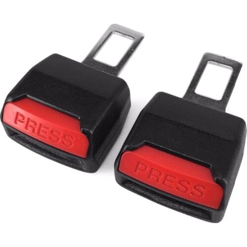 Free shipping 2Pcs Car Safety Adjustable Seat Belt Clip Extender Black Seat Belts Universal Car