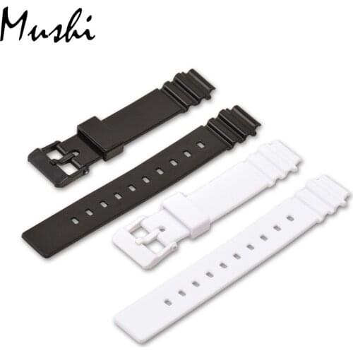 MS Watch Strap for Casio LRW-200H Black Women Lady Watchband Pin Buckle Watch band Watch Case + Tool